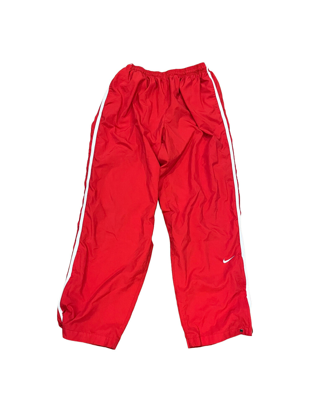 Vintage 90s Nike Windbreaker Joggers Pants Mens XL Red Ankle Zip Lined Parachute
